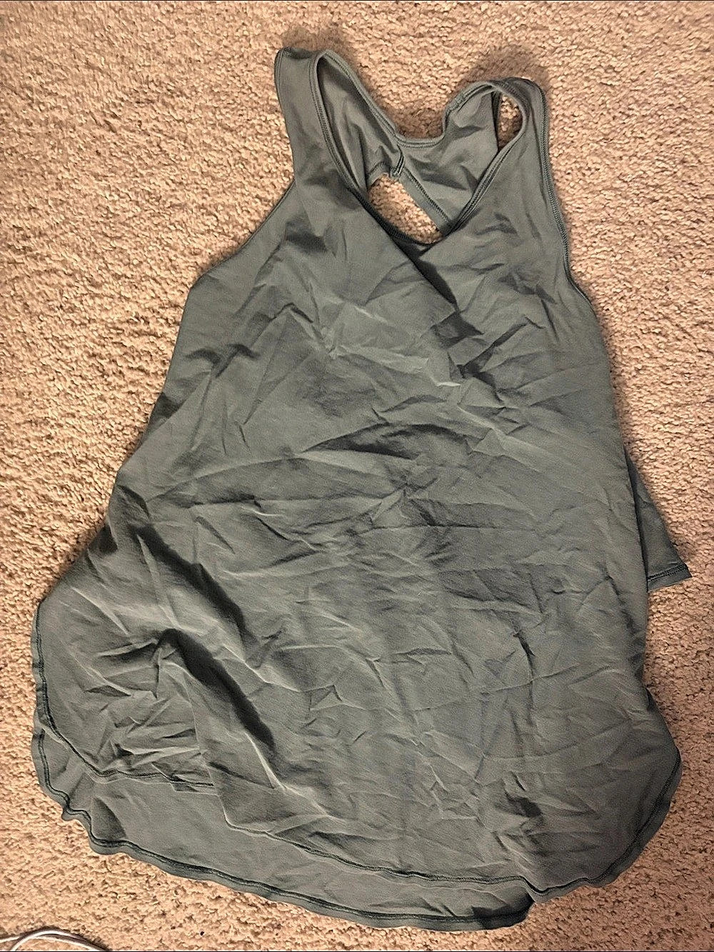 Lululemon All Tied Up Tank Green Midi Dress Like New